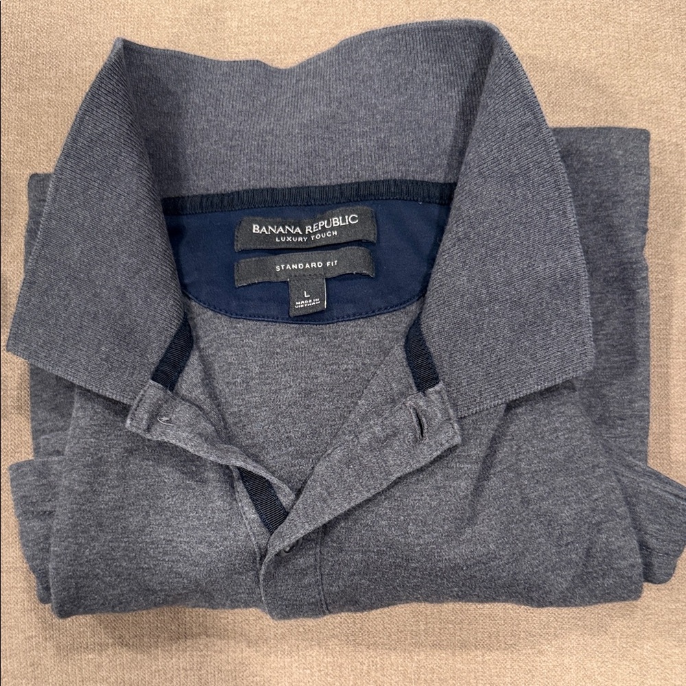 Banana Republic Charcoal Polo Shirt